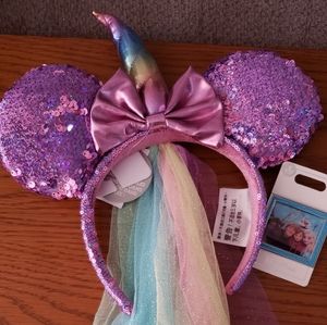 Unicorn Disney Ears and Frozen Pin